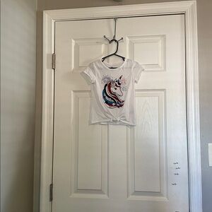 Kids Unicorn Graphic Tee - White